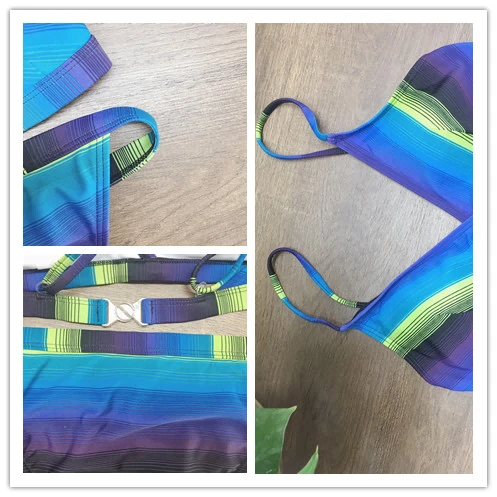 Colorful Striped Thin Strap Swimwear suppliers