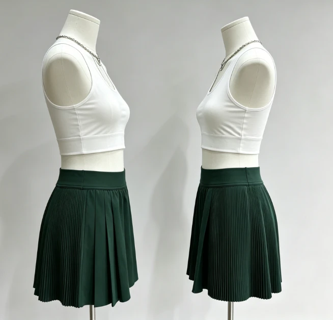 U‑Neck Tank & Pleated Skirt Active Suit suppliers